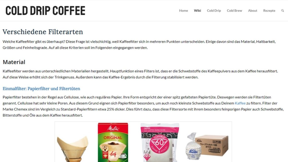 Screenshot einer Website als Arbeitsprobe: Erstellen eines Wiki bzw. einer Datenbank von Texter Monika Weber in Augsburg