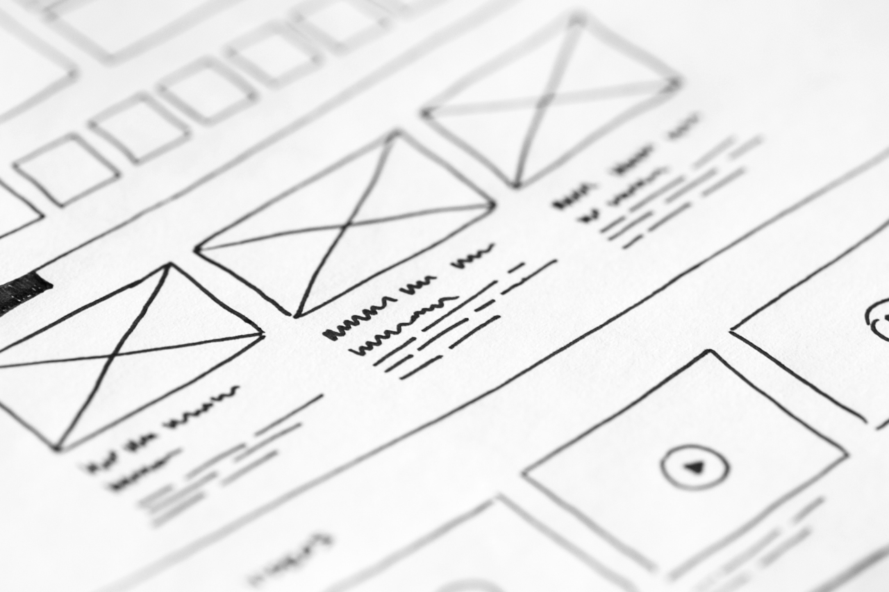 Example for a wireframe which (German) UX writers use frequently.