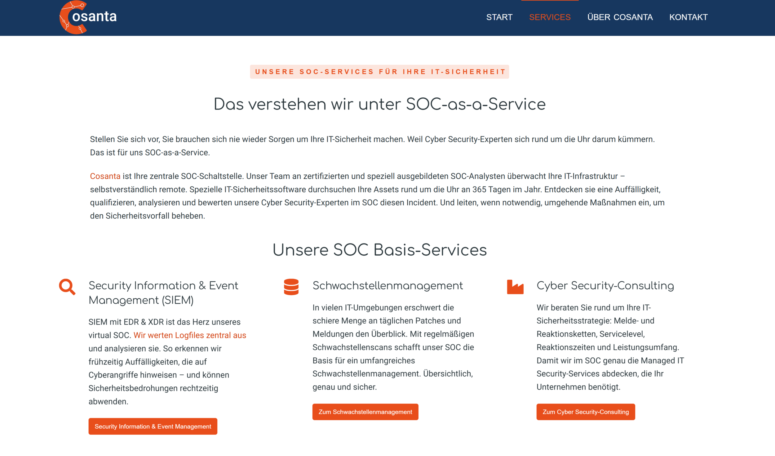 Screenshot Referenzprojekt SEO-Konzept für IT-Projekt